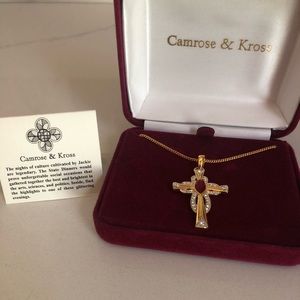 Camrose and Kross gold cross necklace